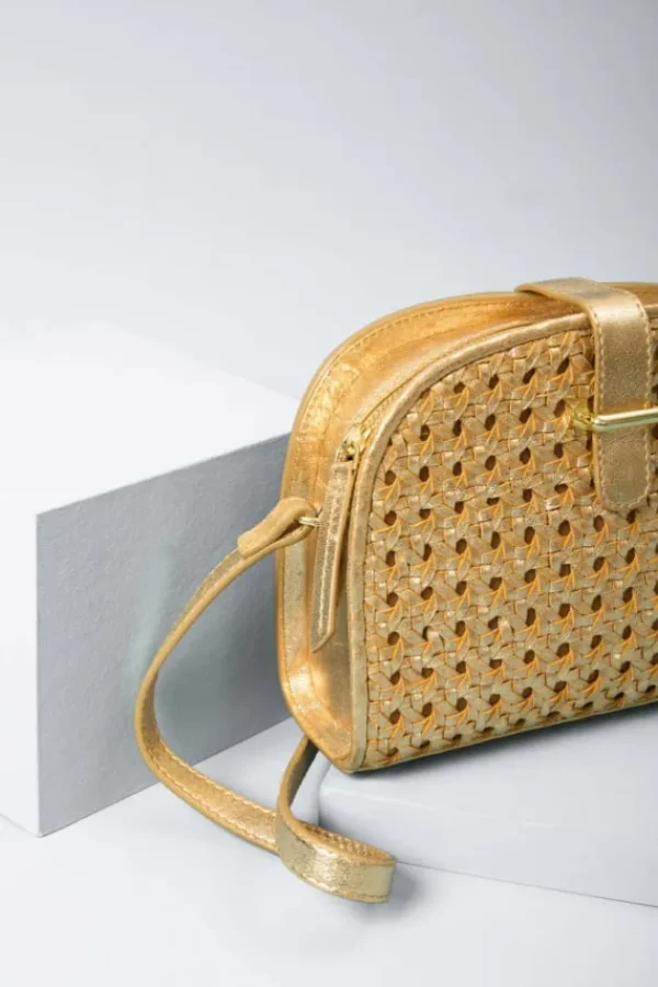 Store Leo Gold Crossbody Bags