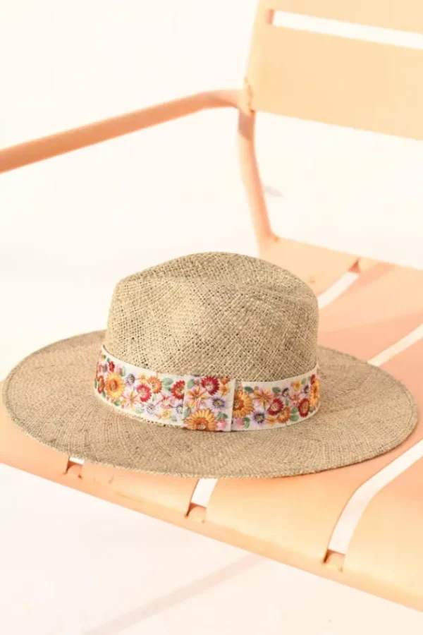 Discount Sombrero Galon Indien Fleurs Chapeaux De Paille