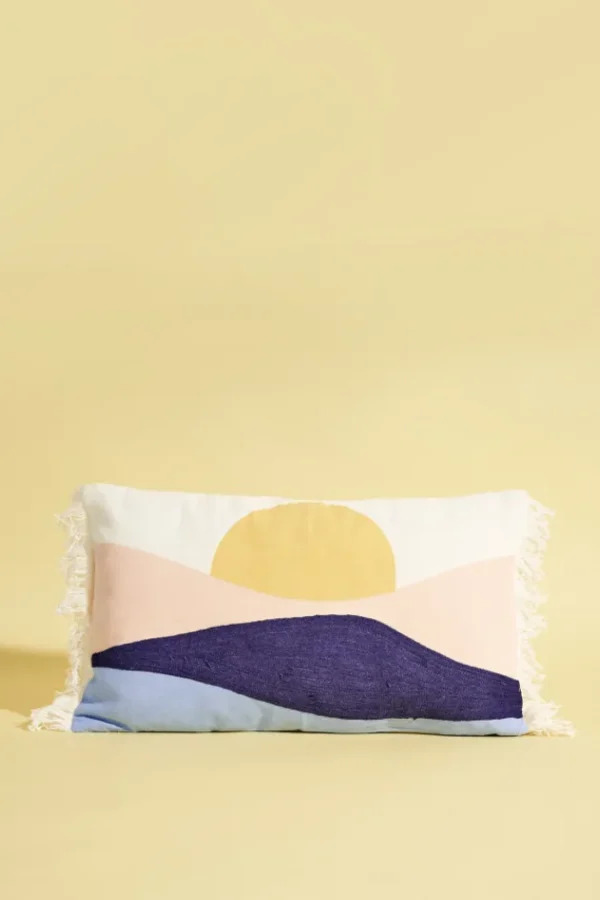 Outlet Sunset Bleu Et Rose Coussins