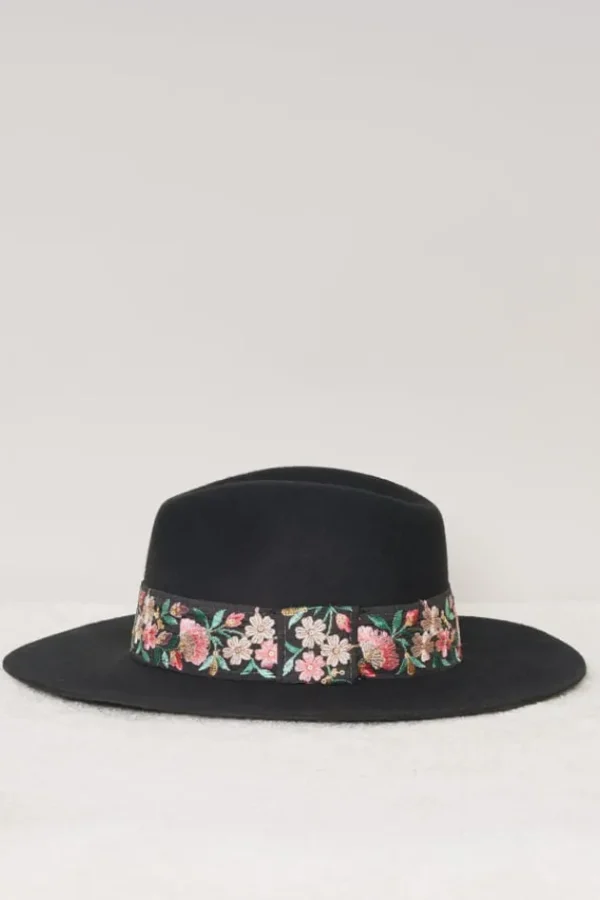 Outlet Victor Galon Brode Fleurs Chapeaux En Feutre