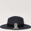 Online Victor Galon Velours Et Patch Chapeaux En Feutre