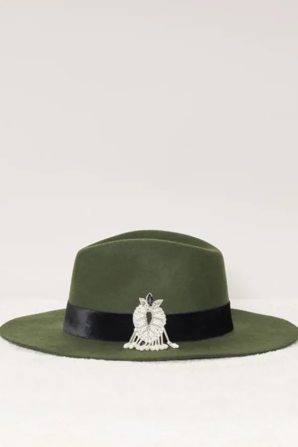 Discount Victor Galon Velours Et Patch Chapeaux En Feutre