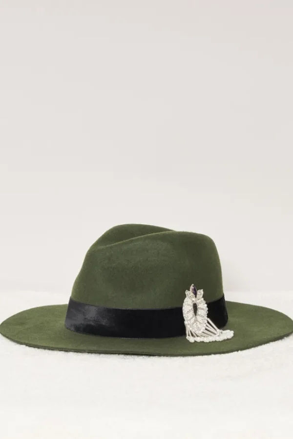 Discount Victor Galon Velours Et Patch Chapeaux En Feutre